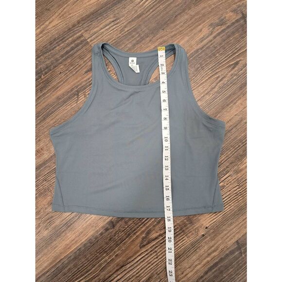 90 Degree by Reflex Racerback Crop Tank Silver Pine XL NWT Active Yoga Top - Picture 7 of 8